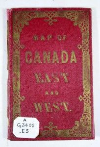 Map of Canada East and West 1857 Color Pre Canadian Confederation 