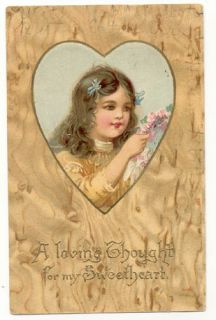 1907 Francis Brundage Small Pretty Girl Postcard PC6015