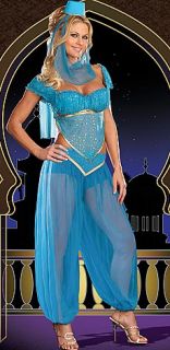 Genie Princess Jasmine Arabian Nights Fancy Dress Costume Size 8 10 12 