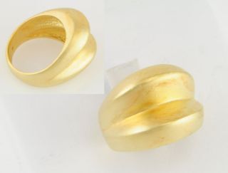 Size 9 J Esposito Brushed 14kt Gold EP Double Tier Ring