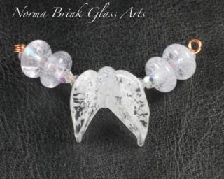 Norma Brink Boro Glass Lampwork Beads Fairy Angel Wings