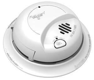 Smoke Alarm Hardwired with Latch Alarm and Battery Backup BRK 9120AB 