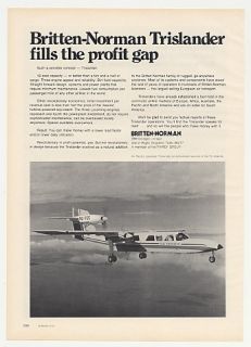 1975 Air Pacific Britten Norman Trislander Airplane Ad