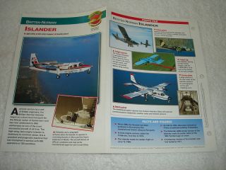 Britten Norman Islander Airplane Photo Booklet Brochure