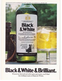 Original Print Ad 1978 Buchanans Blended Scotch Whisky Black White 