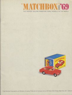 rare Matchbox Lesney Bronner Dealer catalog 1969
