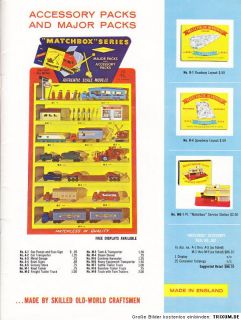 Very RARE Matchbox Lesney Bronner Dealer Catalog 1962