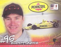 2005 buddy lazier pennzoil chevy indy 500 indy car postcard