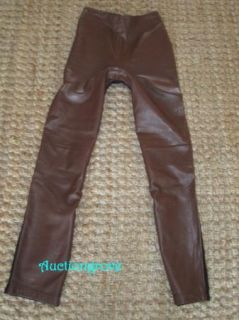 Cache Brown Motorcycle Leather Pants 4 Gorgeous 2 Tone