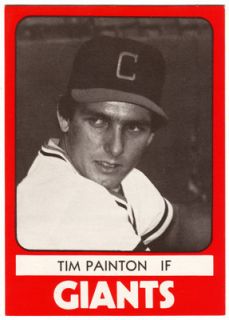 Clinton Giants 1980 Tim Painton Buena Park CA Minor LG