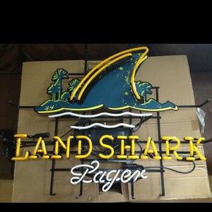 NEW Jimmy Buffett LANDSHARK LAGER Beer Neon Sign