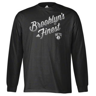 Brooklyn Nets Adidas Borough Collection The Finest Long Sleeve T Shirt 