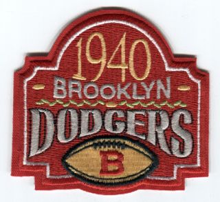 1940 Brooklyn Dodgers NFL Football Patch Golden Age