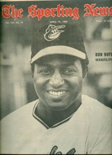 1969 Sporting News Baltimore Orioles Don Buford No Lab