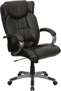   furniture high back espresso brown leather executive office chair