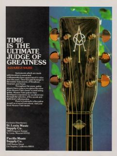 1979 Alvarez Yairi Classic Steel String Guitar Print Ad