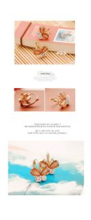 Bridal Party Crystal Gemstone Butterfly Earrings K16