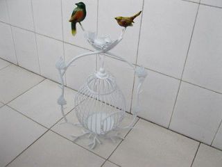 1x white luxury hanging bird cage stand wedding favor from