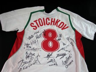   Puma T Shirt Signed Stoichkov Berbatov Bulgaria Soccer Football