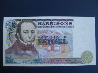 SPECIAL EDITION HARRISONS BRUNEL SPECIMEN TEST BANKNOTE WITH 
