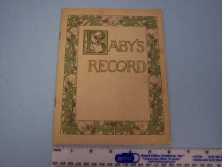 BN171 1916 Signed C M Clara Burd Babys Record Keepsake