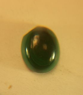 92Ct 11x9mm Natural Green Malachite Cabochon for Wire Wrapping 
