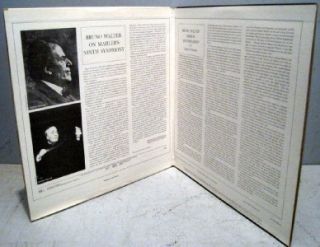 Bruno Walter in Memoriam 1876 1962 Mahler Orig 1962 Columbia 3 Record 