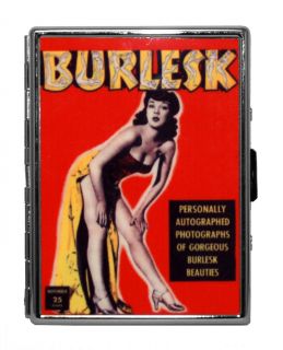 Burlesque Burlesk Revue Models Bettie Page Reflective Metal ID Stash 