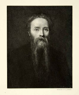 1899 Wood Engraving Edward Burne Jones Portrait Artist British Pre 