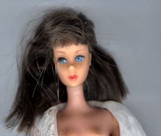 Vintage Brunette TNT Barbie Burnette Long Hair Display Doll