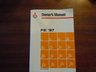 2001 Mitsubishi Fuso FE FG Series Owners Manual Used