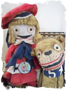 Antique Style ★ Buster Brown Tige Dog Doll Set ★ by Whendis Bears 