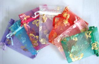Mixed Butterfly Organza Wedding Favor Gift Bags Pouch