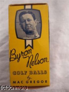 Vintage Byron Nelson Golf Balls by MacGregor New in Box