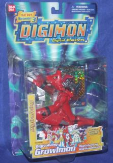  Digimon Digivolving Growlmon Wargrowlmon New RARE