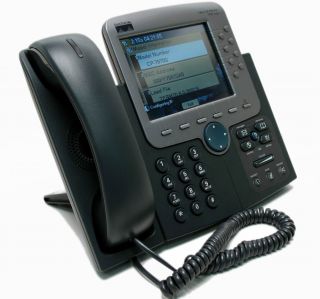 CISCO CP 7970G 8 BUTTON (LINE) VoIP COLOR LCD TOUCH SCREEN IP PHONE 