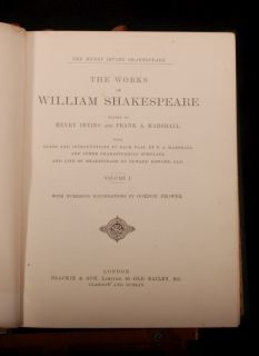 C1890 8VOL Works Shakespeare Illustrated Henry Irving