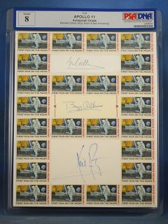 Apollo 11 Flown Film Neil Armstrong Michael Collins Buzz Aldrin Signed 
