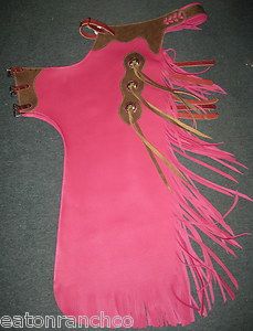   Leather Tough Enough to Wear Pink Bullriding Rodeo Chaps PBR PRCA 672