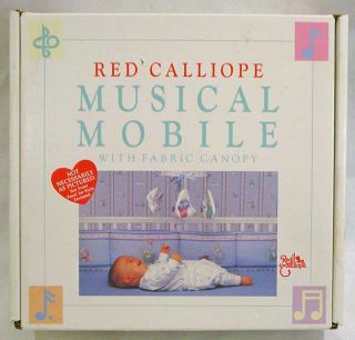 Vintage Red Calliope Hunny Bunny Musical Mobile
