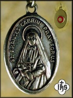 St. St Frances Xavier Cabrini Mother Saint Relic Medal Pendant + 925 