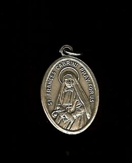 St Frances Xavier Cabrini Relic Medal 1 by 1 2 Patron St of 