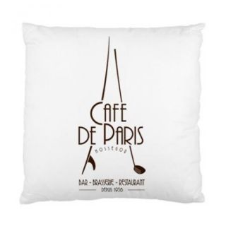 Home Decor Cafe de Paris Theme Cushion Cover Patio Lounge Den Bedroom 
