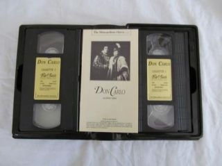 Metropolitan Opera Don Carlo Giuseppe Verdi Bel CANTO VHS Video D9 