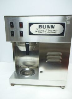 BUNN POUR O MATIC STAINLESS STEEL COMMERCIAL COFFEE MAKER BREWER