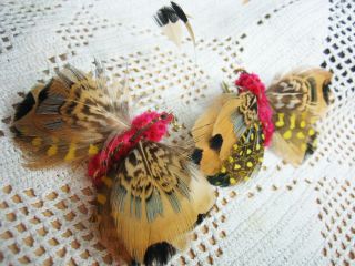 Bunnell Sisters Pin Pets Feather Butterfly Pins Brooch