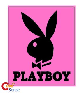 Play Boy Bunny King 84 x 94 Soft Plush Blanket Pink