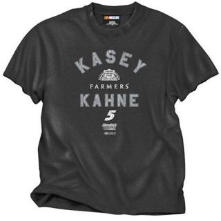 2012 Kasey Kahne 5 Farmers Insurance Vintage Charcoal Gray NASCAR Tee 