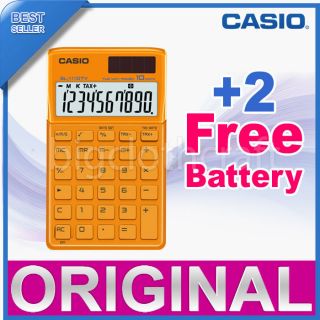 Dress up Calculator CASIO Active Orange Color 10 Digit Portable Pocket 