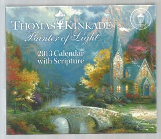   Kinkade Daily Box Block Desk Calendar w Scripture Base w Easel